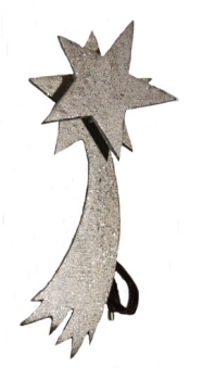 Holzkomet, doppelt, klein silber