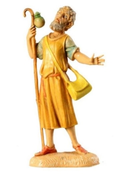 Kunstharzfiguren-10cm-Hirt mit Stab
