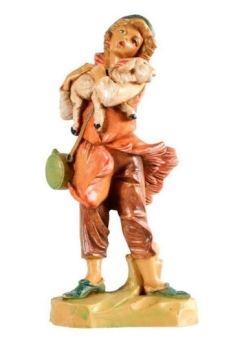 Kunstharzfiguren-11cm-Hirt mit Flasche