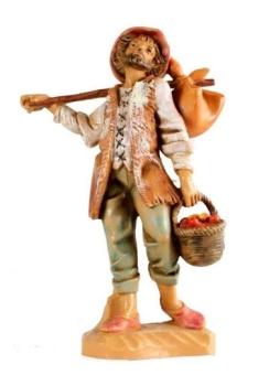 Kunstharzfiguren-11cm-Hirt mit Korb