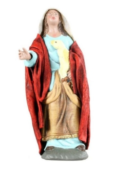 Tonfiguren Hirtin mit Schaf
