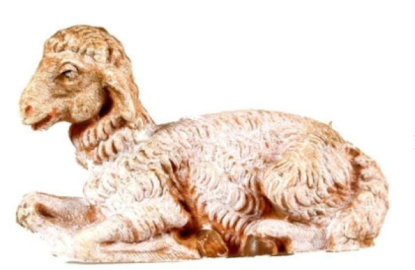 Kunstharzfiguren-10cm-Schaf liegend