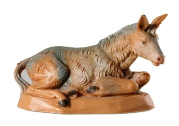 Kunstharzfiguren-6,5cm-Esel liegend