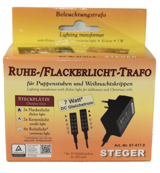 Beleuchtungstrafo Ruhe-Flackerlicht