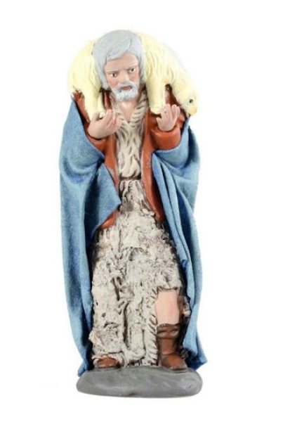Tonfiguren Hirt mit Schulterschaf